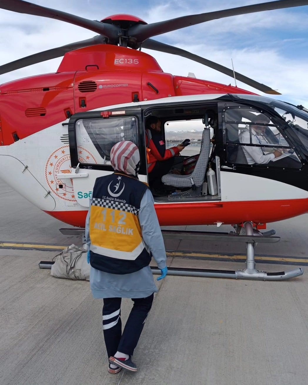 Apandisit hastası helikopterle Van’a sevk edildi
