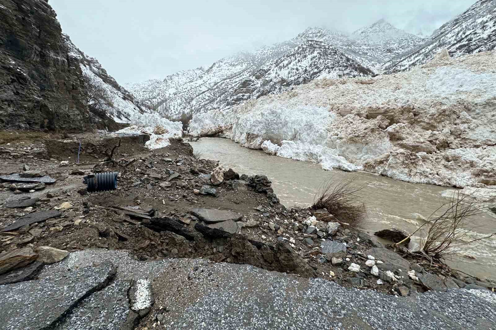 Van-Çatak kara yoluna çığ düştü