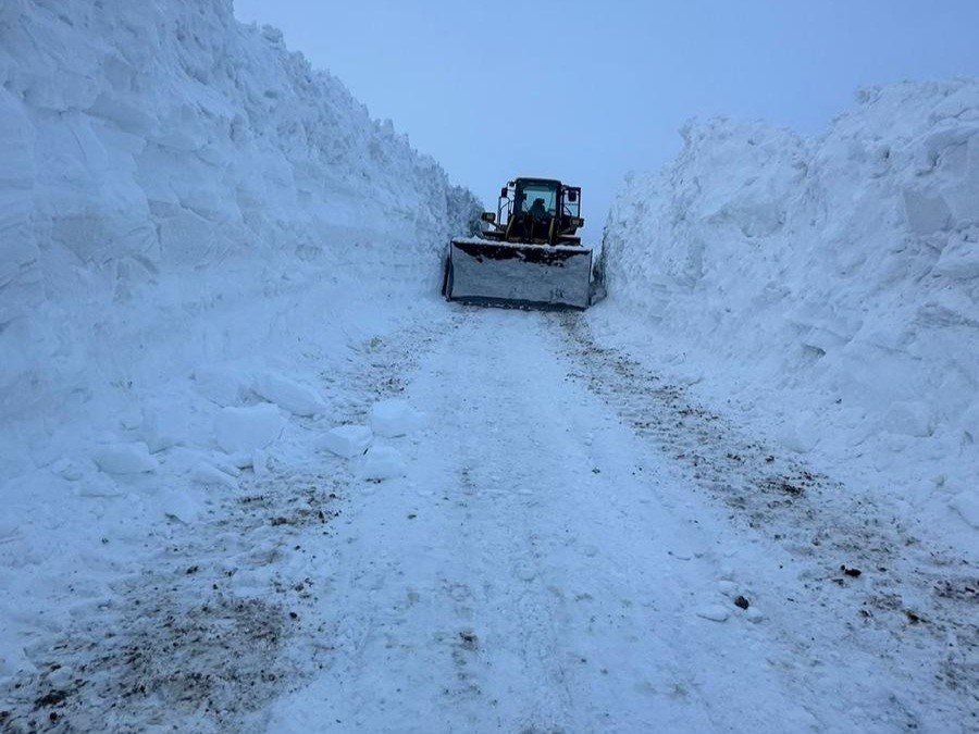 Van’da mahalle yoluna çığ düştü