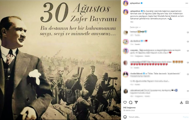 Ünlülerden 30 Ağustos Zafer Bayramı kutlamaları