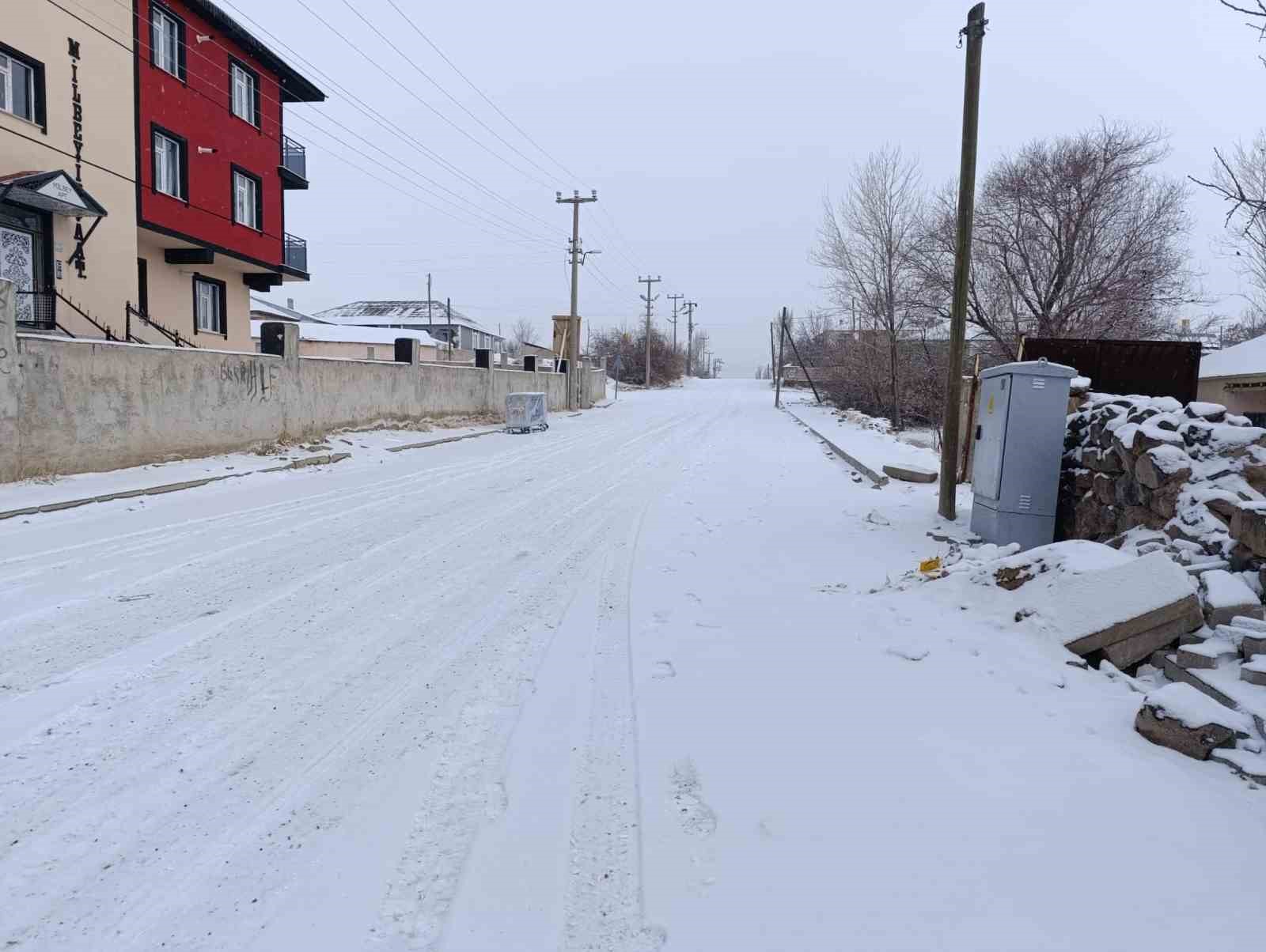 Muradiye’de kar yağışı