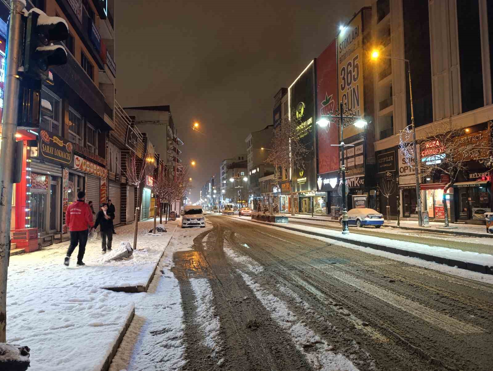 Van’da yoğun kar yağışı etkili oldu
