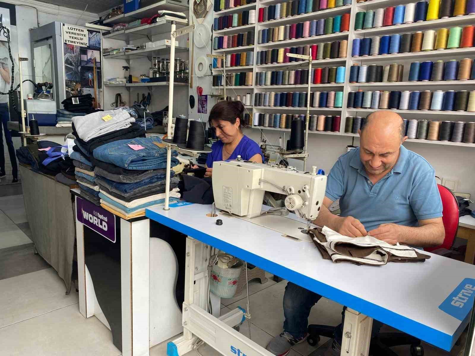 Terzilerde bayram öncesi yoğunluk arttı