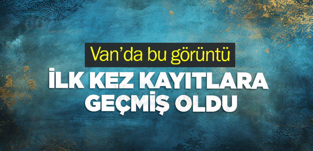 Van’da bu görüntü ilk kez kayıtlara geçmiş oldu