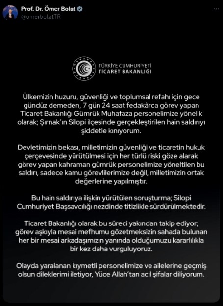Şırnak’ta gümrük memurlarını darbeden 3 kişi tutuklandı