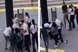 AVM önünde kadınlar kavgası