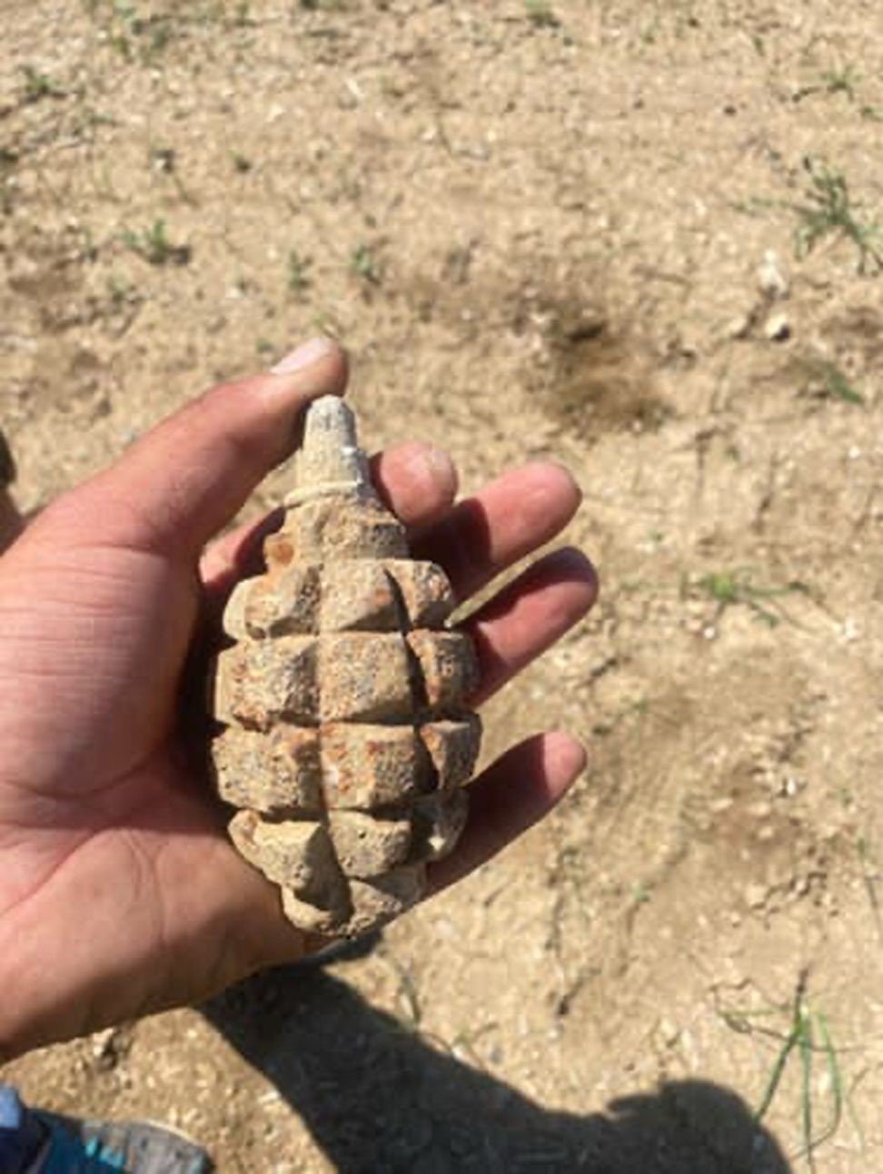 Patlamamış el bombası bulundu