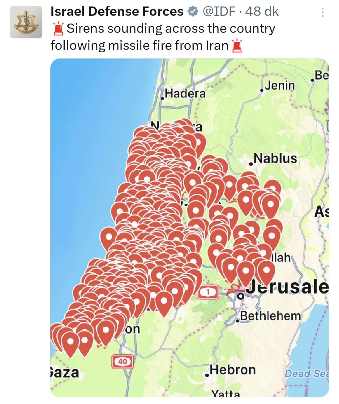İran’dan İsrail’e yeni füze saldırısı