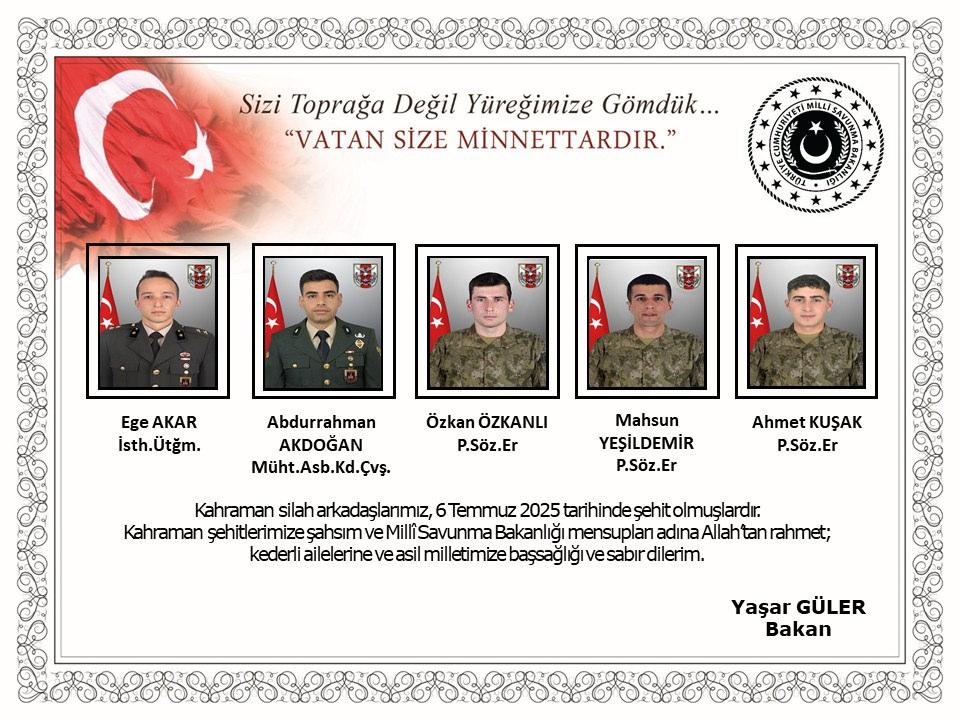 Son dakika: Irak'tan kahreden haber! MSB duyurdu: 19 askerimiz zehirlendi, 5'i şehit oldu