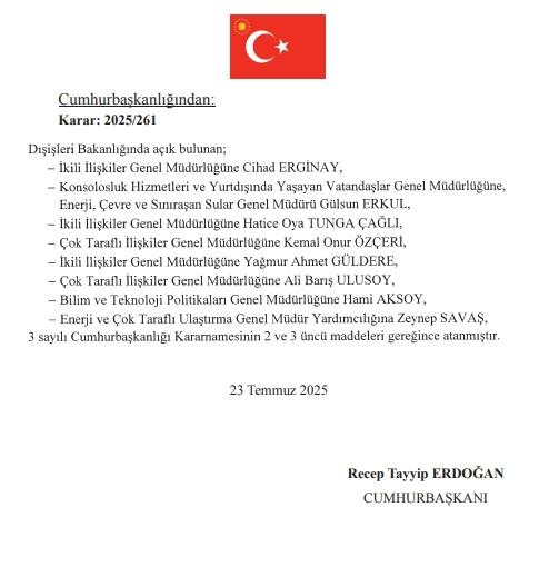 Son dakika: Erdoğan imzaladı! Çok sayıda kuruma kritik atamalar