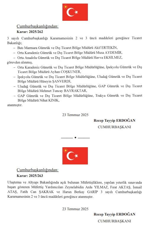 Son dakika: Erdoğan imzaladı! Çok sayıda kuruma kritik atamalar